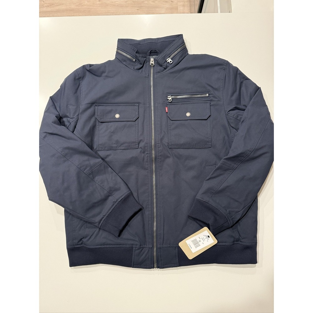 Levi's Utility Stand Collar Bomber Jacket Navy XXL Water Resistant LM5KP165